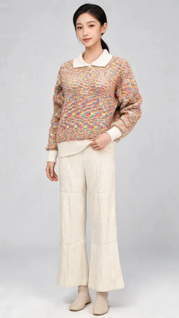 Multicolor_Woolen_Knit_Regular_Fit_Co-Ord_Set_For_Women