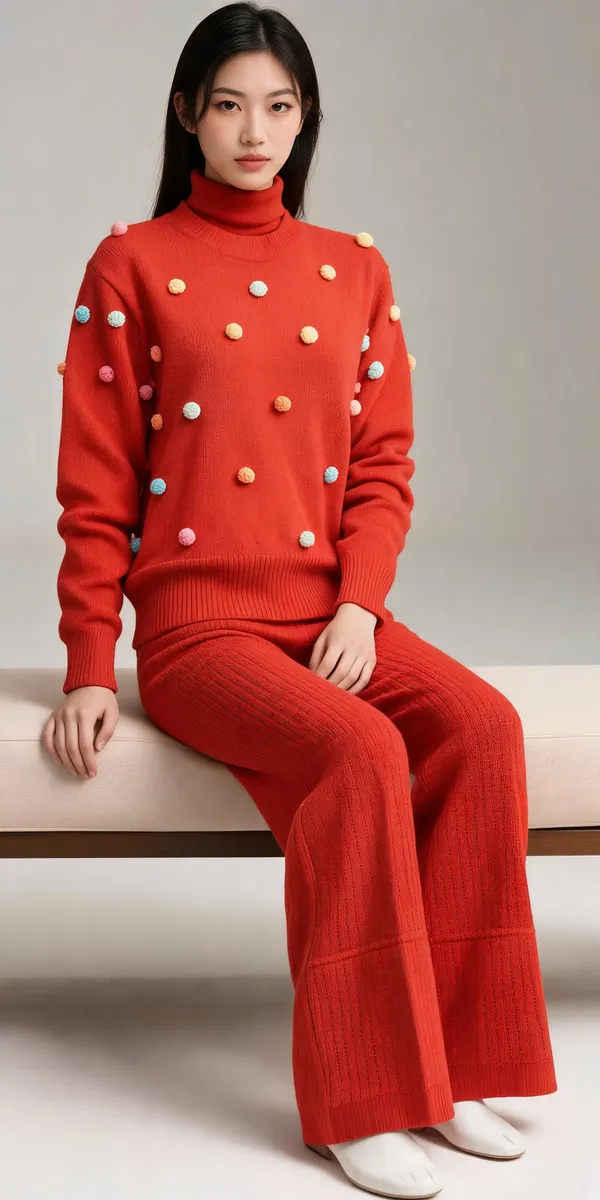 Red_Woolen_Knit_Relaxed_Fit_Co-Ord_Set_For_Women