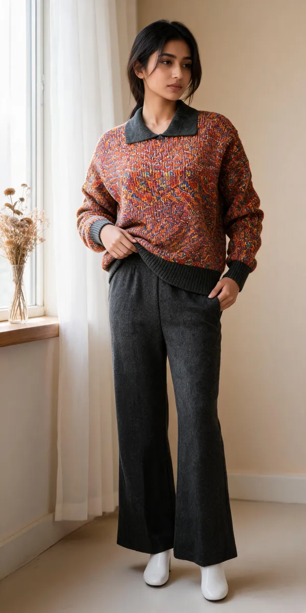 Multicolor_Woolen_Knit_Regular_Fit_Co-Ord_Set_For_Women