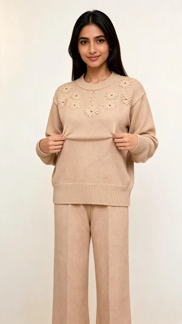 Beige_Woolen_Relaxed_Fit_Floral_Embroidered_Co-Ord_Set_For_Women