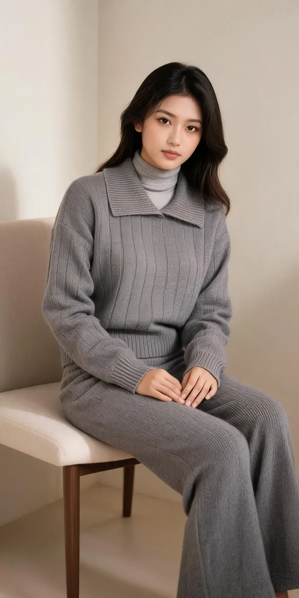 Grey_Woolen_Relaxed_Fit_Cable_Knit_Co-Ord_Set_For_Women