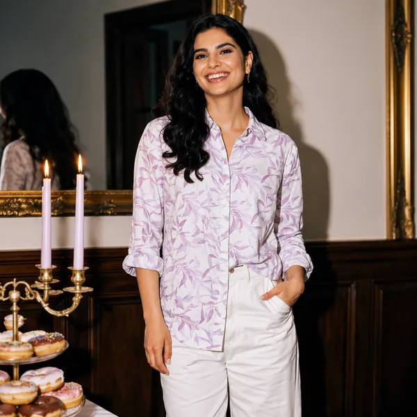 Lilac_Linen_Cotton_Relaxed_Leaf_Print_Shirt_For_Women
