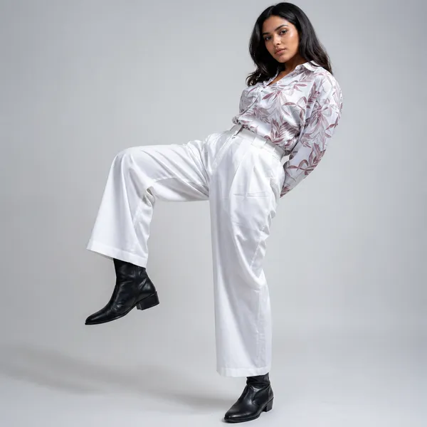 White_Linen_Blend_High-Waist_Wide-Leg_Pants_For_Women