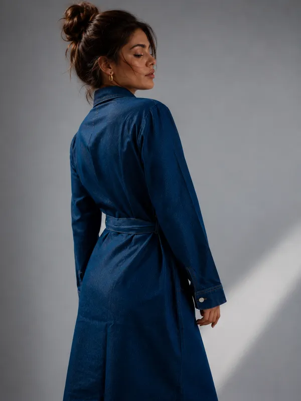Midnight_Blue_Denim_Tie-Waist_Full_Sleeve_Midi_Shirt_Dress_For_Women