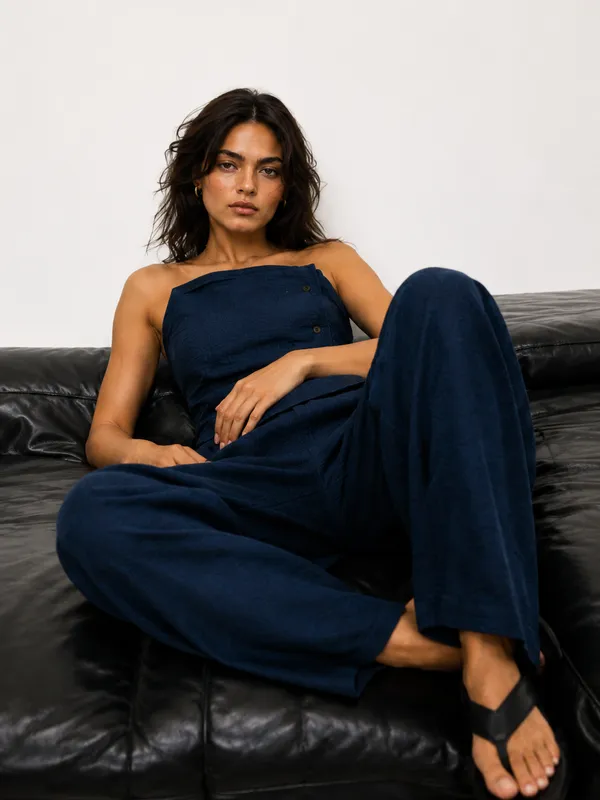 Blue_Denim_Strapless_Wide_Leg_Co-Ord_Set_For_Women