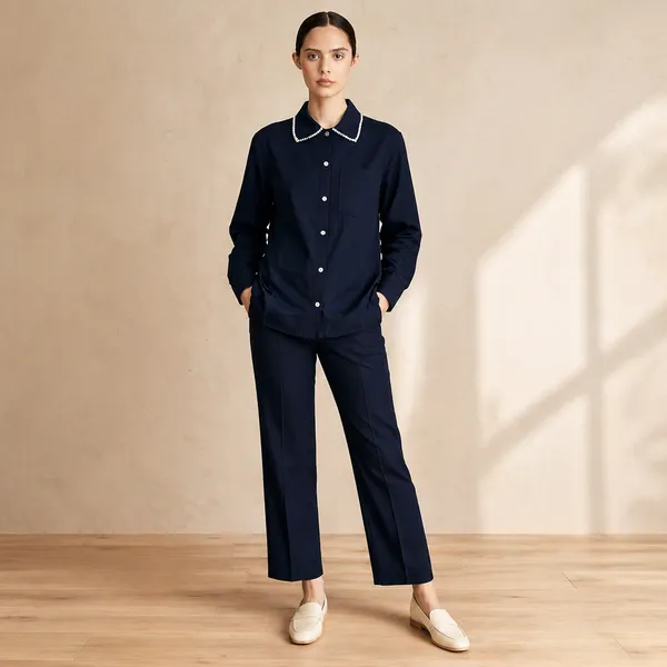 Navy_Blue_Denim_Pearl_Embellished_Co-Ord_Set_For_Women