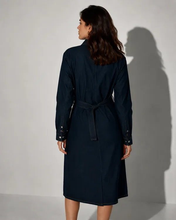 Indigo_Denim_Belted_Midi_Shirt_Dress_For_Women