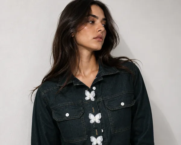 Midnight_Blue_Denim_Butterfly_Appliqué_Relaxed_Overshirt_For_Women