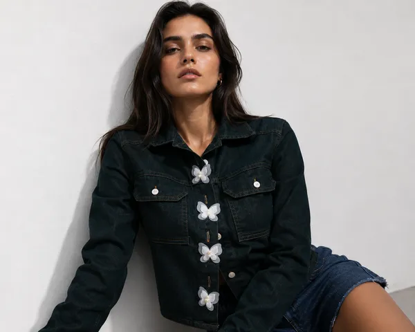 Midnight_Blue_Denim_Butterfly_Appliqué_Relaxed_Overshirt_For_Women