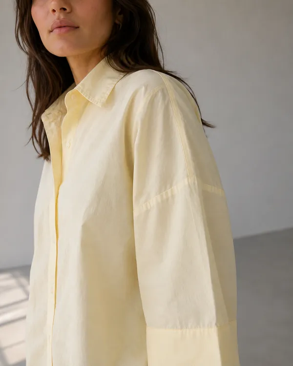 Yellow_Cotton_Oversized_Drop_Shoulder_Shirt_For_Women