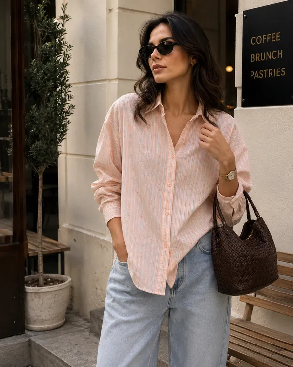 Pink_Cotton_Oversized_Striped_Shirt_For_Women