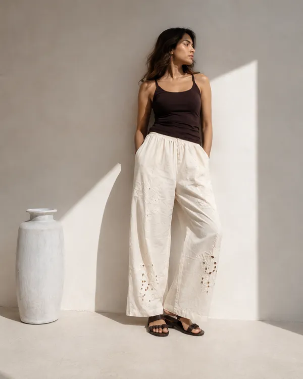 Off_White_Cotton_Embroidered_Wide_Leg_Pants_For_Women