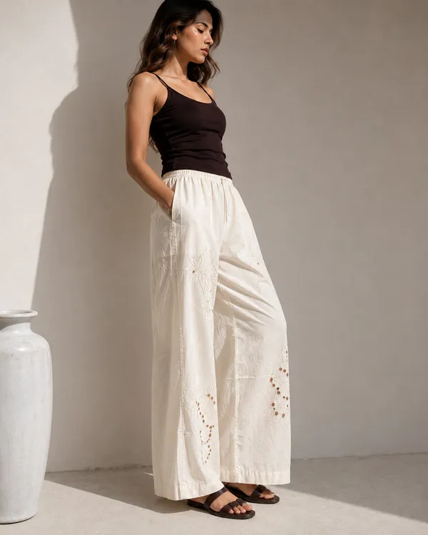 Off_White_Cotton_Embroidered_Wide_Leg_Pants_For_Women