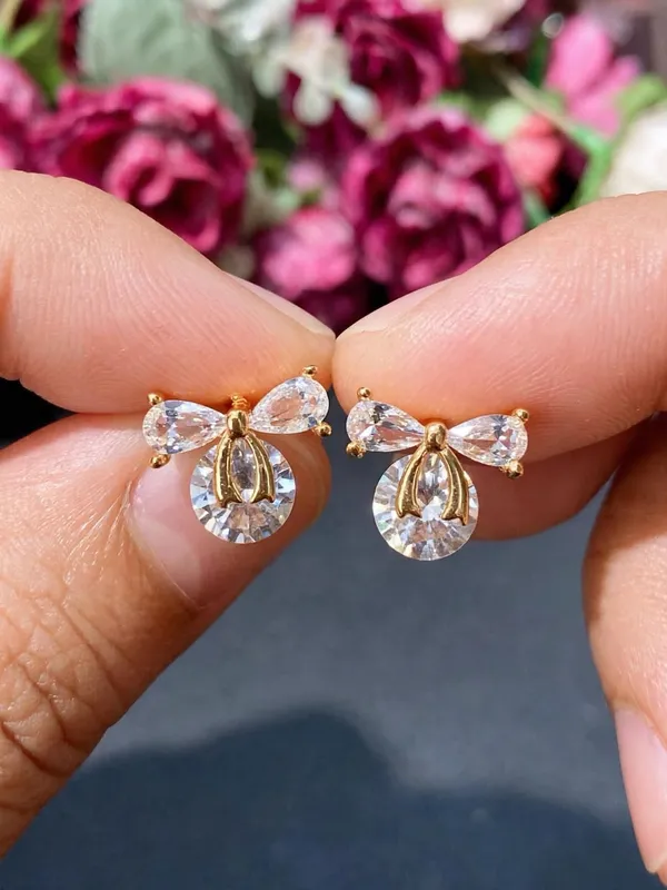 Gold_Alloy_Classic_Stud_Earrings_For_Women
