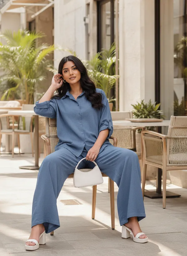 Blue_Relaxed_Fit_Two_Piece_Co_Ord_Set_For_Women