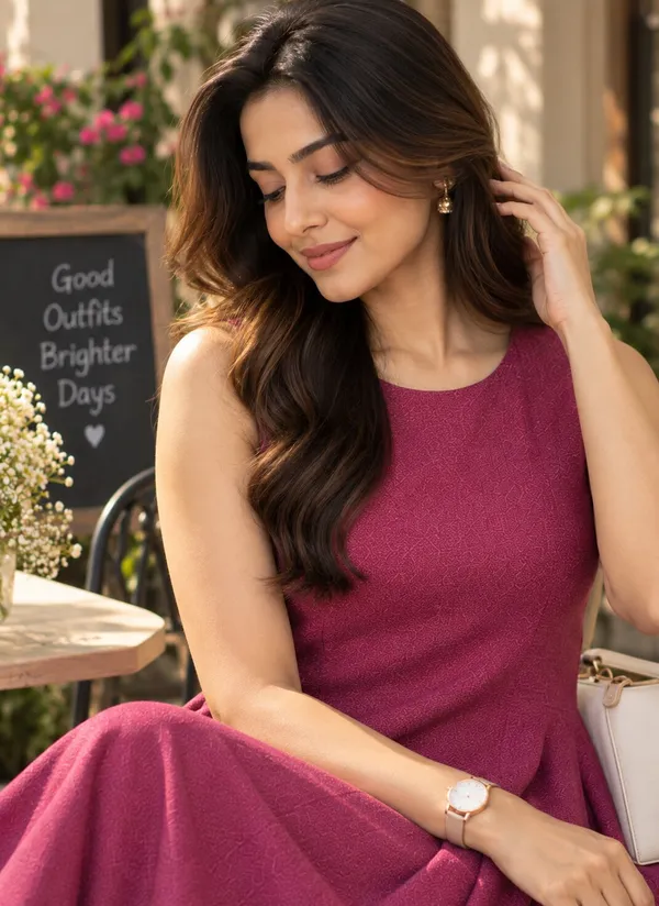Maroon_Sleeveless_Fit_And_Flare_Dress_For_Women