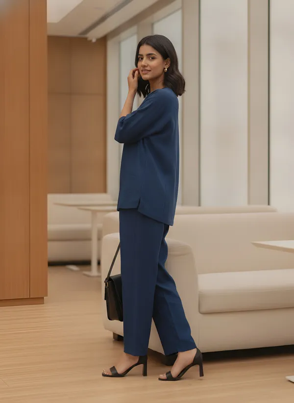 Navy_V-Neck_Co-Ord_Set_for_Women
