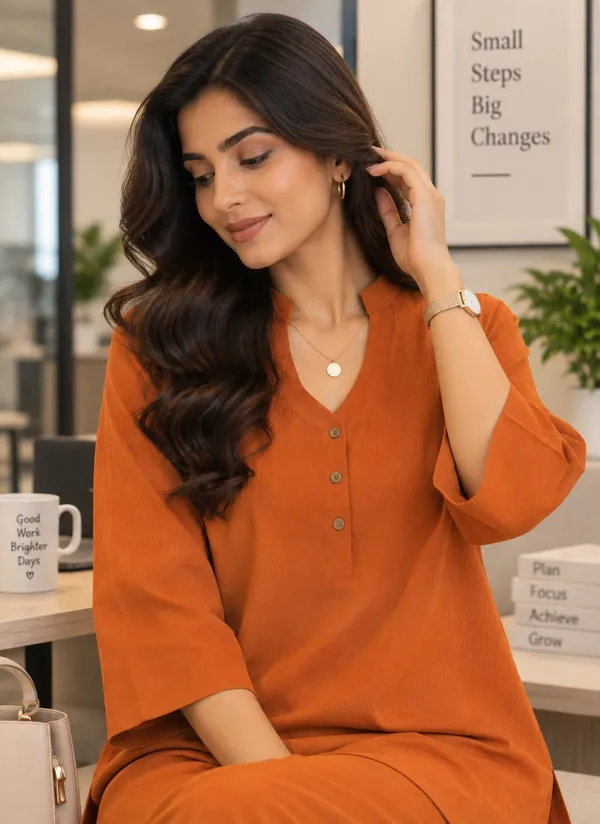 Orange_Relaxed_Fit_Co-Ord_Set_for_Women