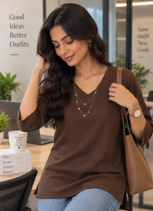 Brown_Relaxed_Fit_Top_for_Women