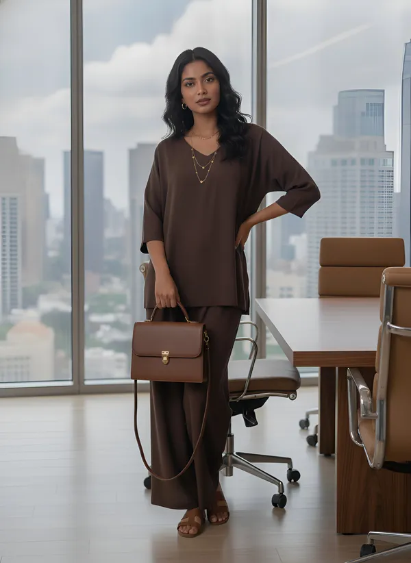 Brown_Relaxed_Fit_Co_Ord_Set_For_Women