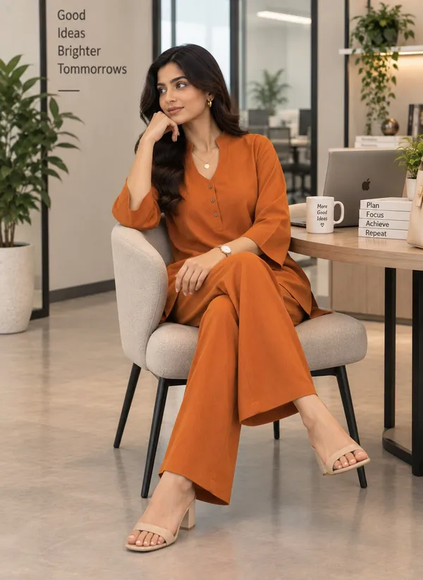 Orange_Relaxed_Fit_Co-Ord_Set_for_Women
