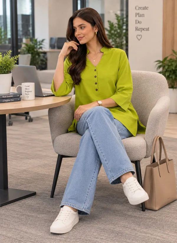 Green_Solid_Regular_Fit_Button_Front_Top_for_Women