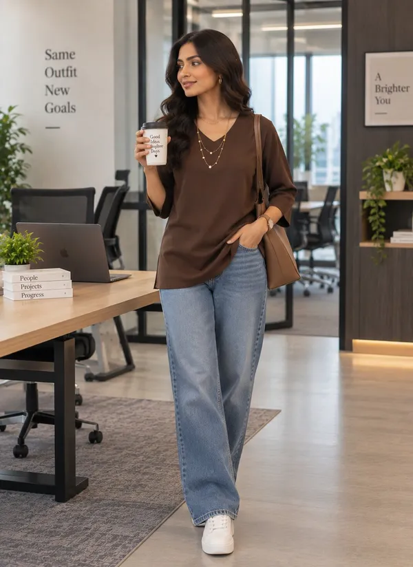 Brown_Relaxed_Fit_Top_for_Women