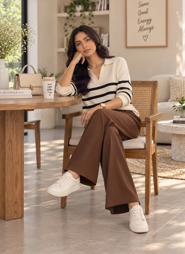 Cream_Striped_Relaxed_Fit_Co-Ord_Set_For_Women