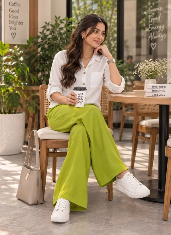 Green_Wide_Leg_Pants_for_Women