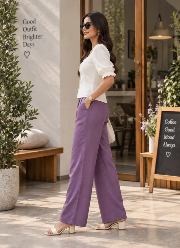 Purple_Woven_Wide_Leg_Pants_for_Women