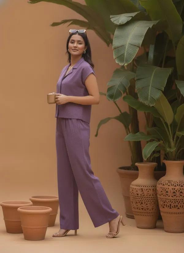 Mauve_Woven_Relaxed_Fit_Co_Ord_Set_For_Women