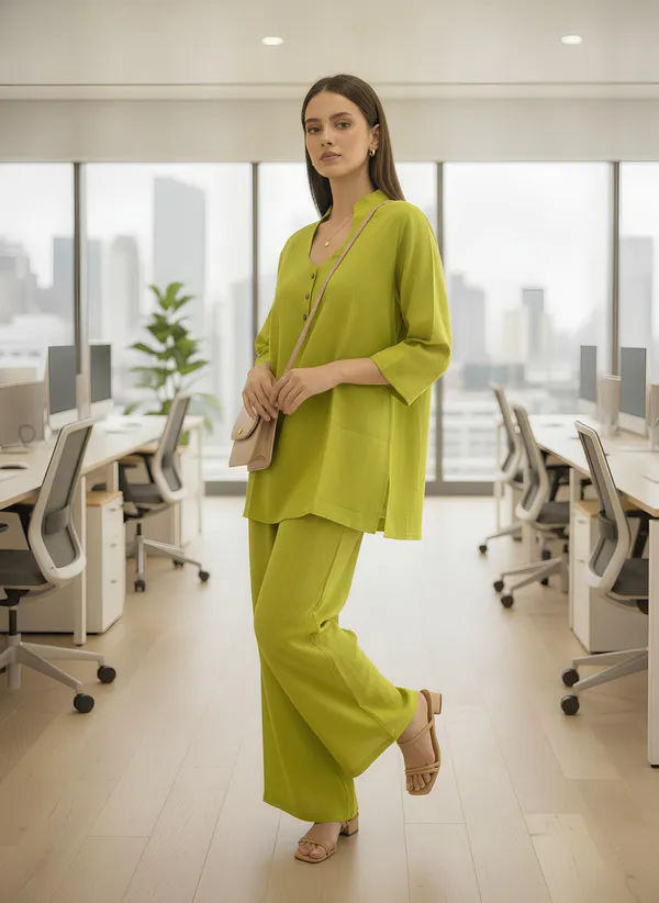 Lime_Green_Straight_Kurta_Pant_Set_for_Women