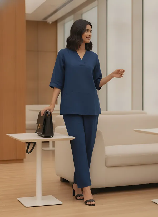 Navy_V-Neck_Co-Ord_Set_for_Women