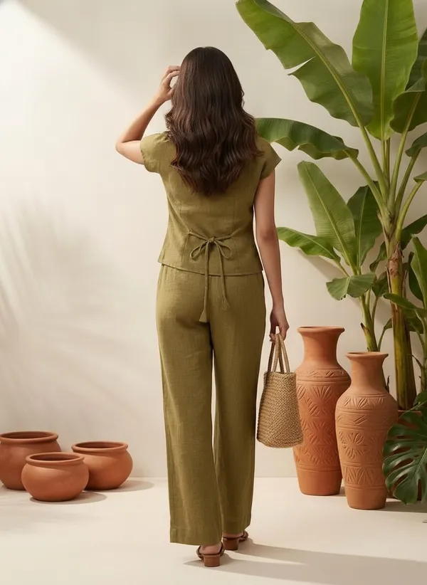 Olive_Green_Button_Front_Co_Ord_Set_for_Women