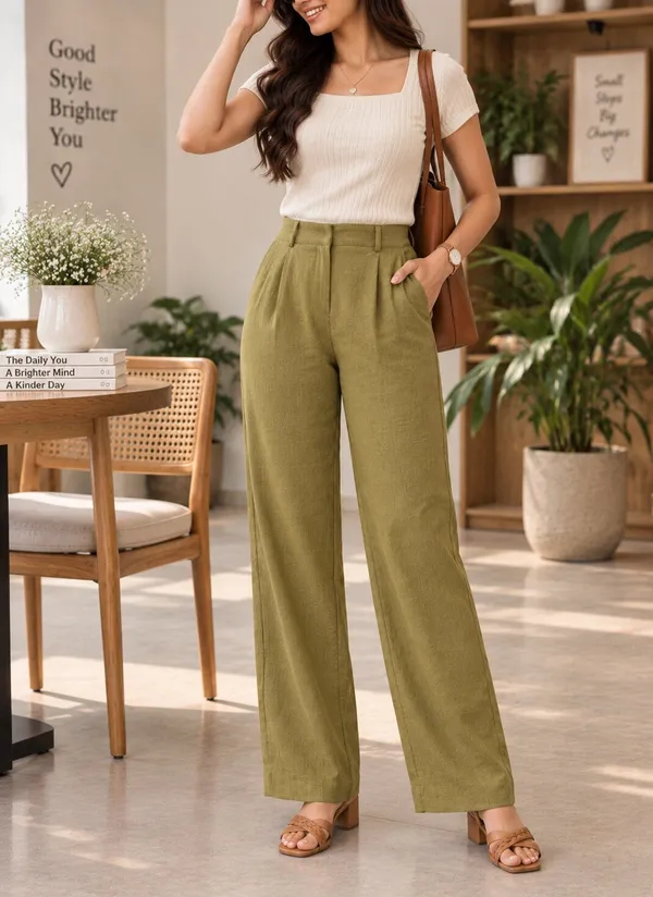 Olive_Green_Wide_Leg_Trousers_for_Women