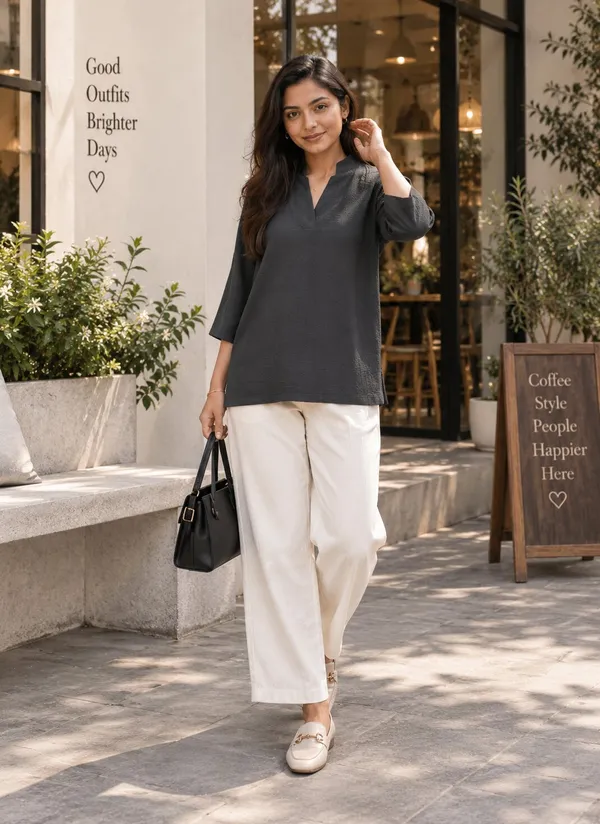 Black_Textured_Relaxed_Fit_Tunic_Top_for_Women