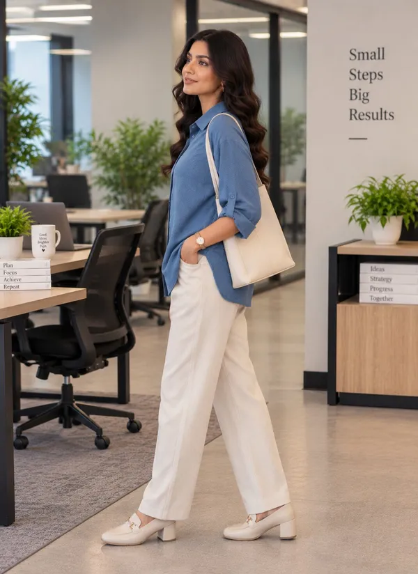 Blue_Relaxed_Fit_Button_Down_Shirt_for_Women