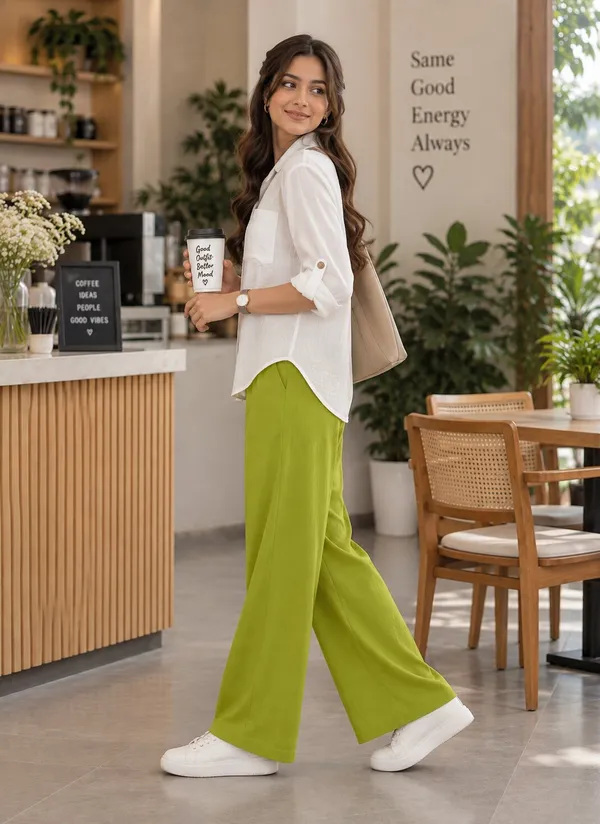 Green_Wide_Leg_Pants_for_Women