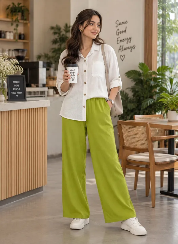 Green_Wide_Leg_Pants_for_Women