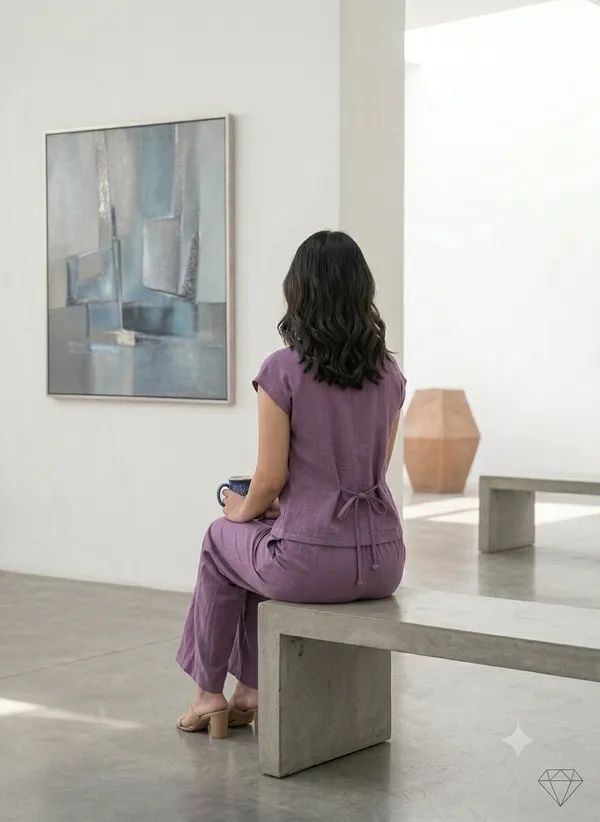 Purple_Textured_Relaxed_Fit_Shirt_And_Trousers_Set_For_Women