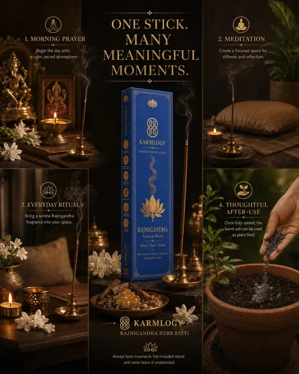 Karmlogy_Rajnigandha_Tuberose_Bloom_Incense_Sticks