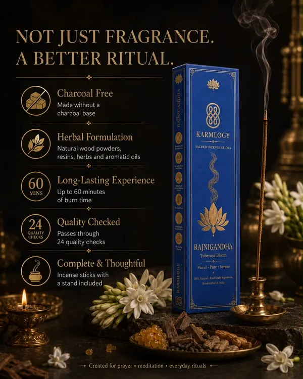 Karmlogy_Rajnigandha_Tuberose_Bloom_Incense_Sticks