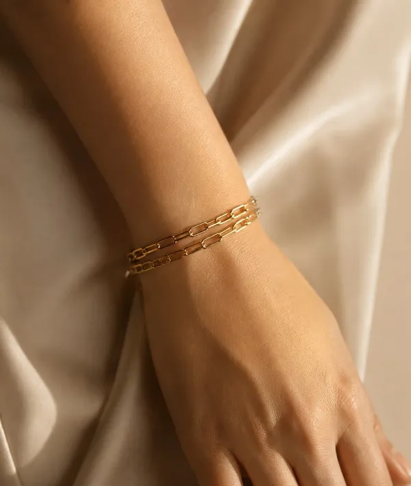 Gold_Plated_Tone_Layered_Link_Chain_Bracelet_For_Women