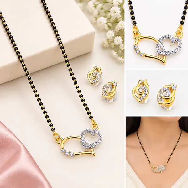 Gold_Plated_Tone_Beaded_Mangalsutra_Jewellery_Set_For_Women