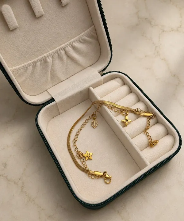Gold_Plated_Tone_Charm_Bracelet_For_Women