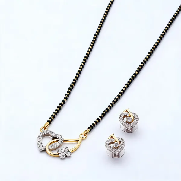 Black_Gold_Plated_Tone_Heart_Pendant_Mangalsutra_Set_For_Women