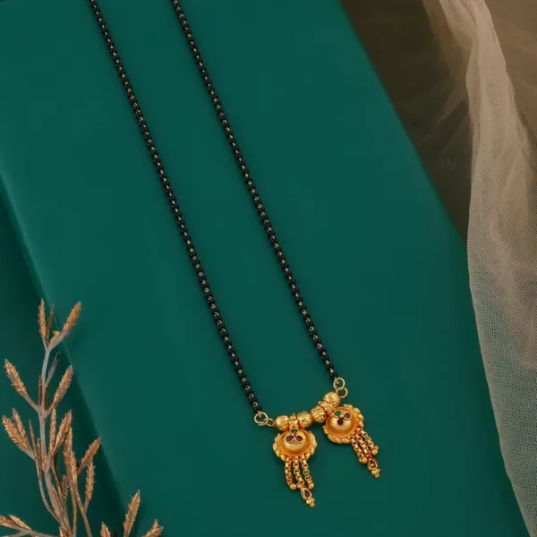 Black_Beaded_Gold-Tone_Mangalsutra_Necklace_For_Women