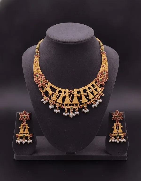 Gold_Plated_Tone_Traditional_Necklace_Set_For_Women