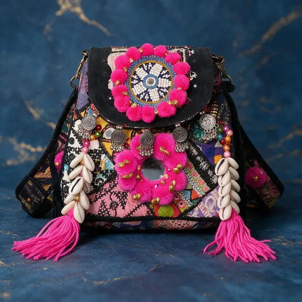 Black_Cotton_And_Sued_Leather_Banjara_Potli_Bag_For_Women