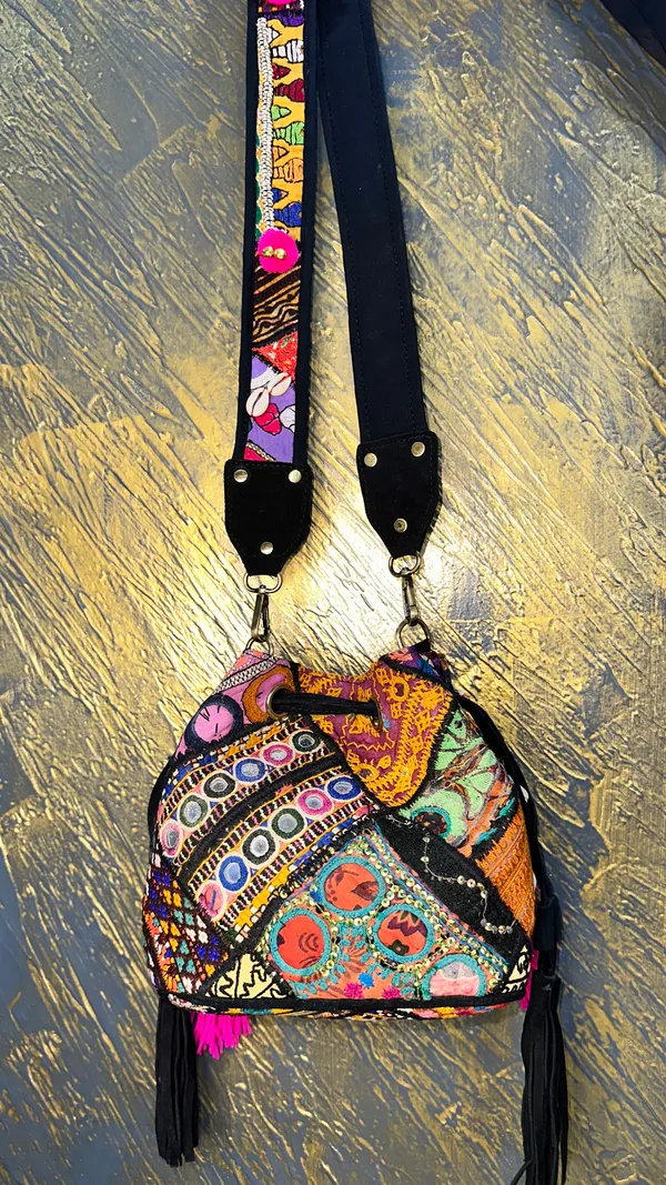 Black_Cotton_And_Sued_Leather_Banjara_Potli_Bag_For_Women